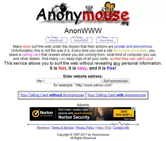 roxy miễn phí tại Anonymouse.org