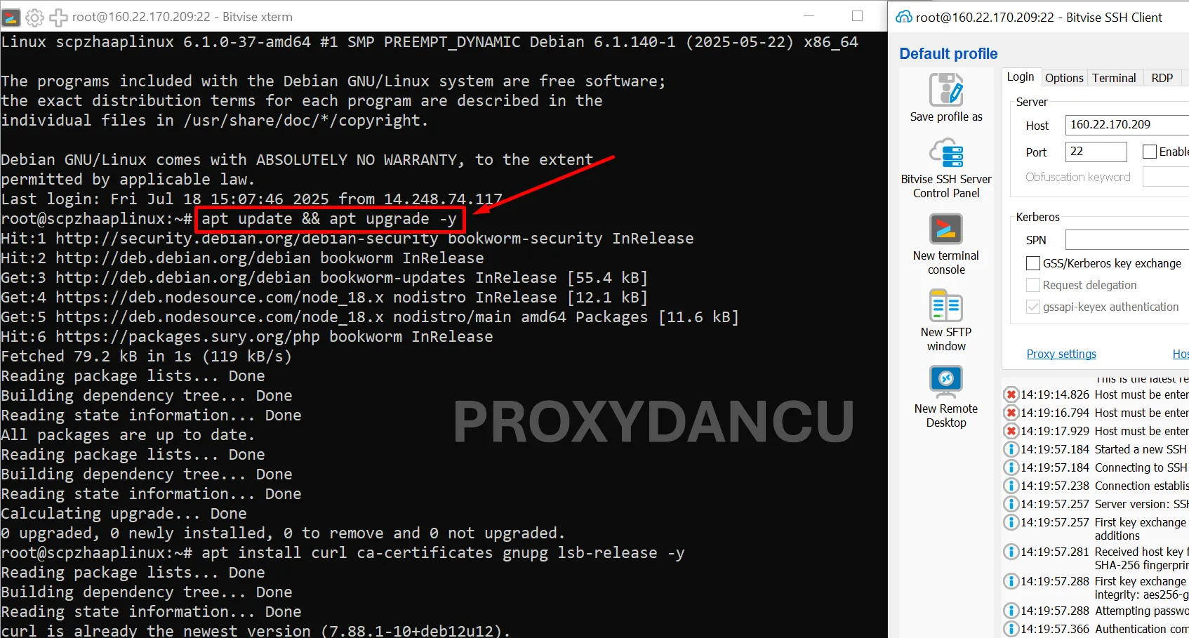 Cài Node.js 22 trên Debian 12