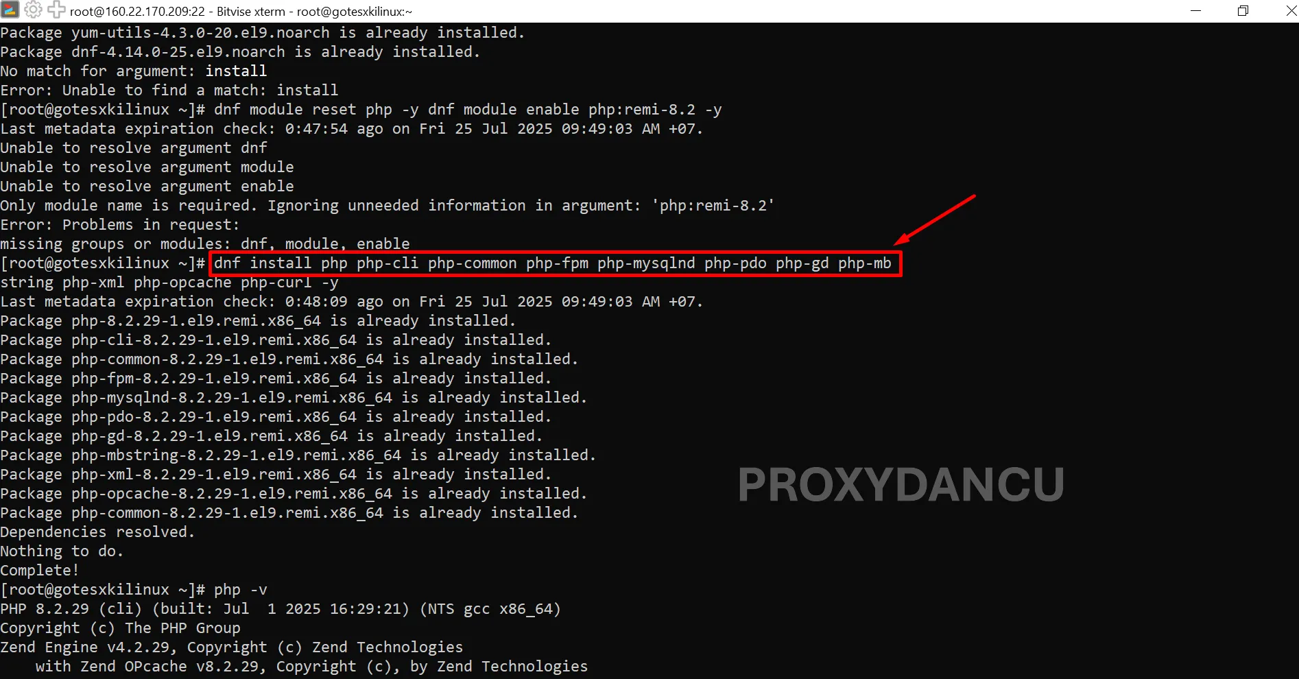 Cài PHP 8.2 Trên Rocky Linux 9.1