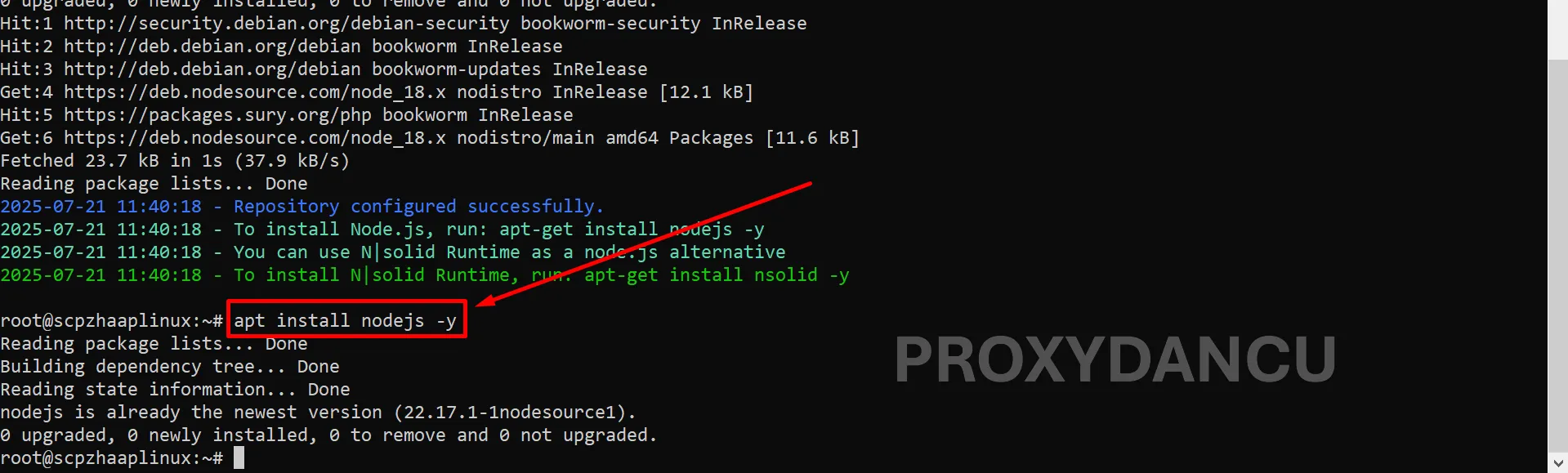 Cài Node.js 18 Trên Debian 12