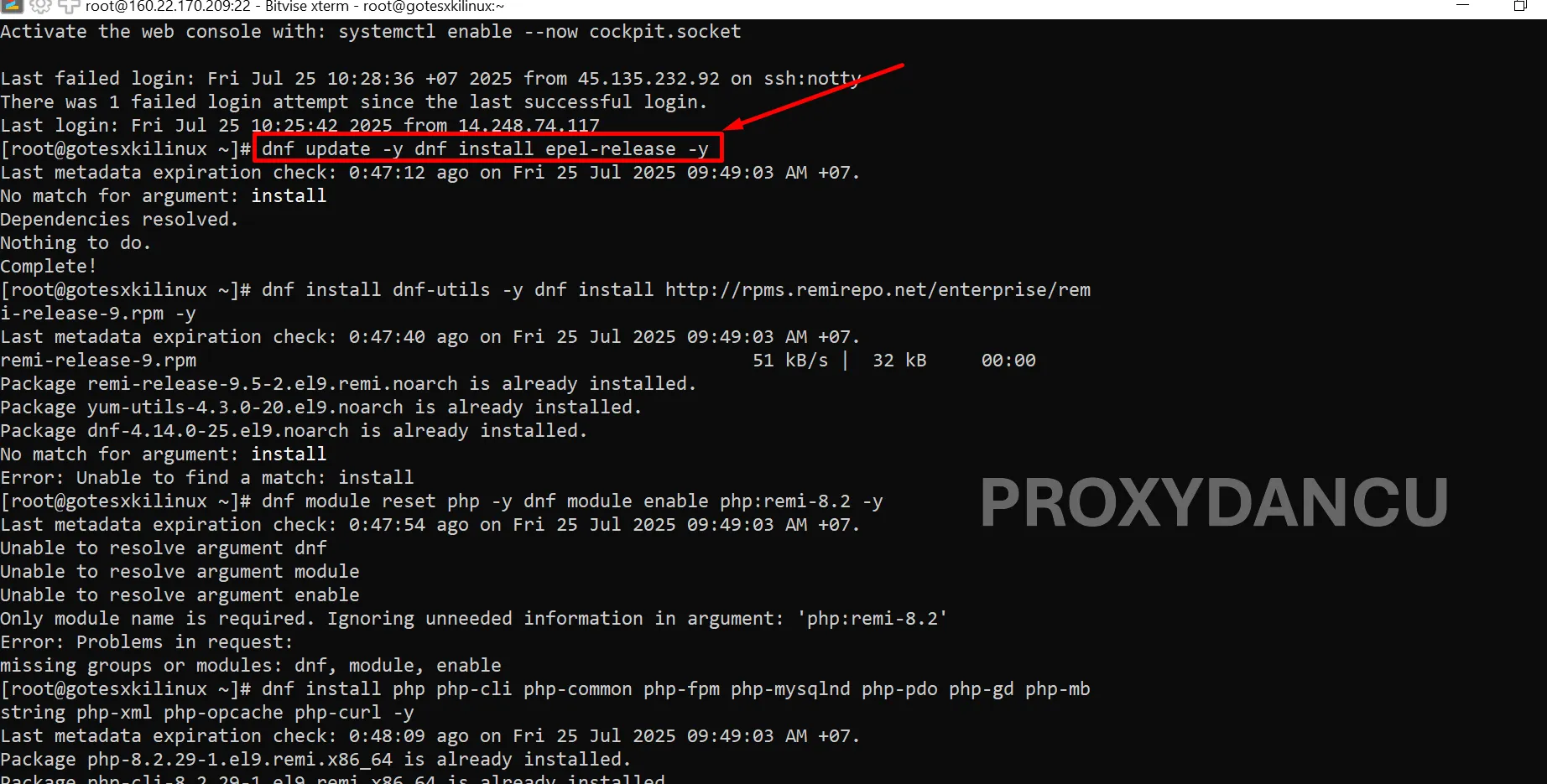 Cài PHP 8.2 Trên Rocky Linux 9.1
