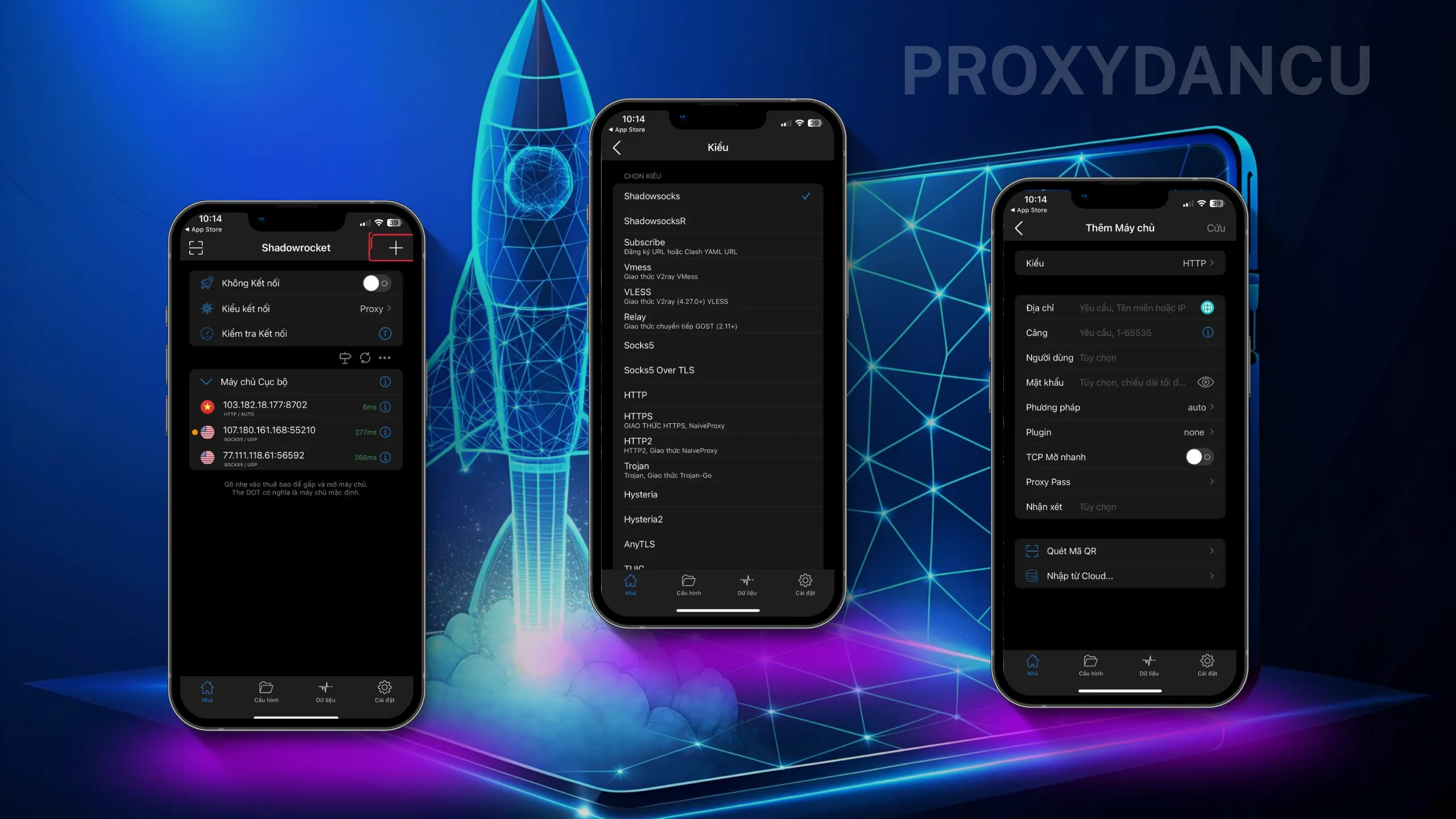 Cách thêm Proxy vào Shadowrocket