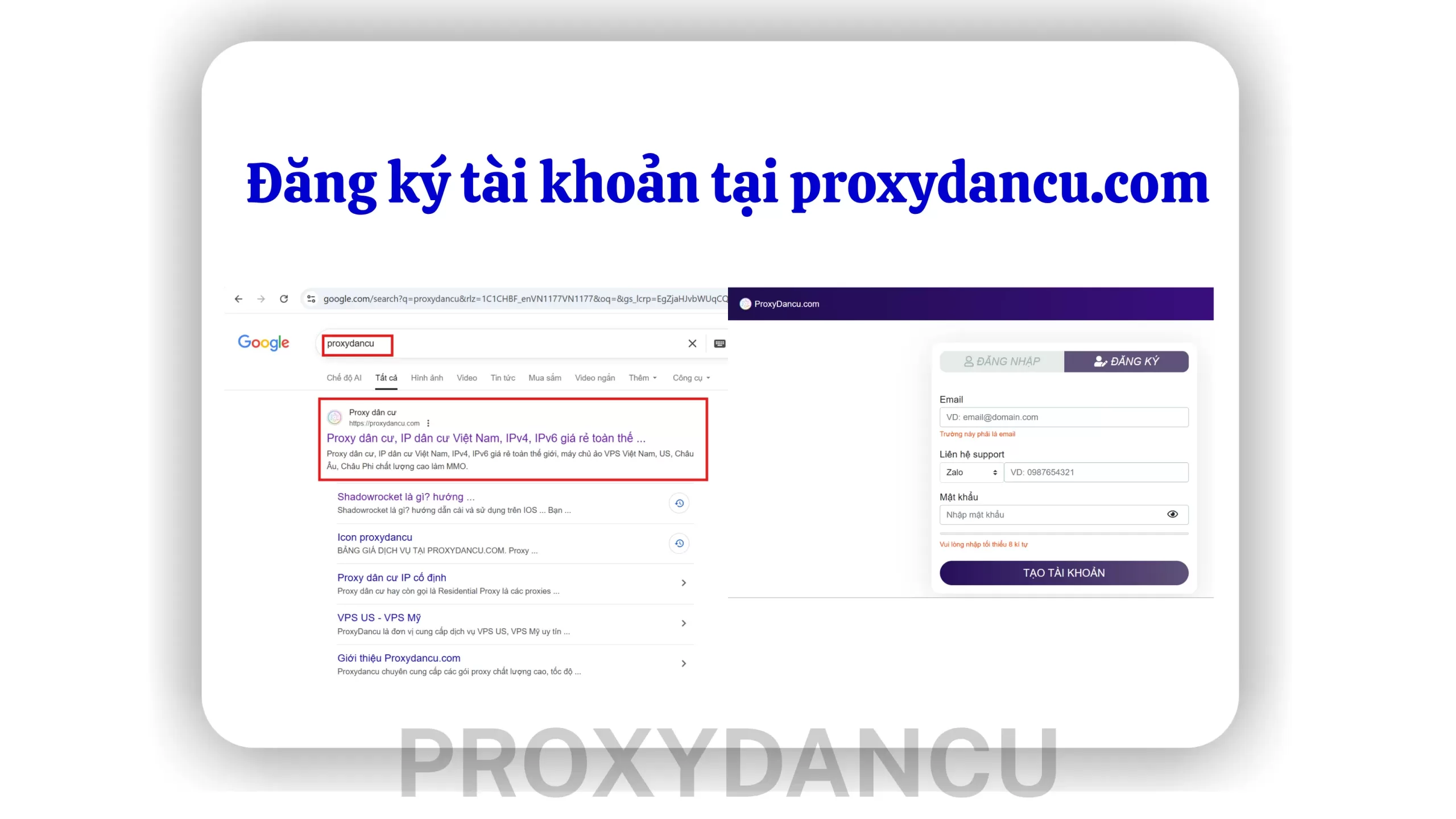 Proxy Dân Cư Xoay Việt Nam
