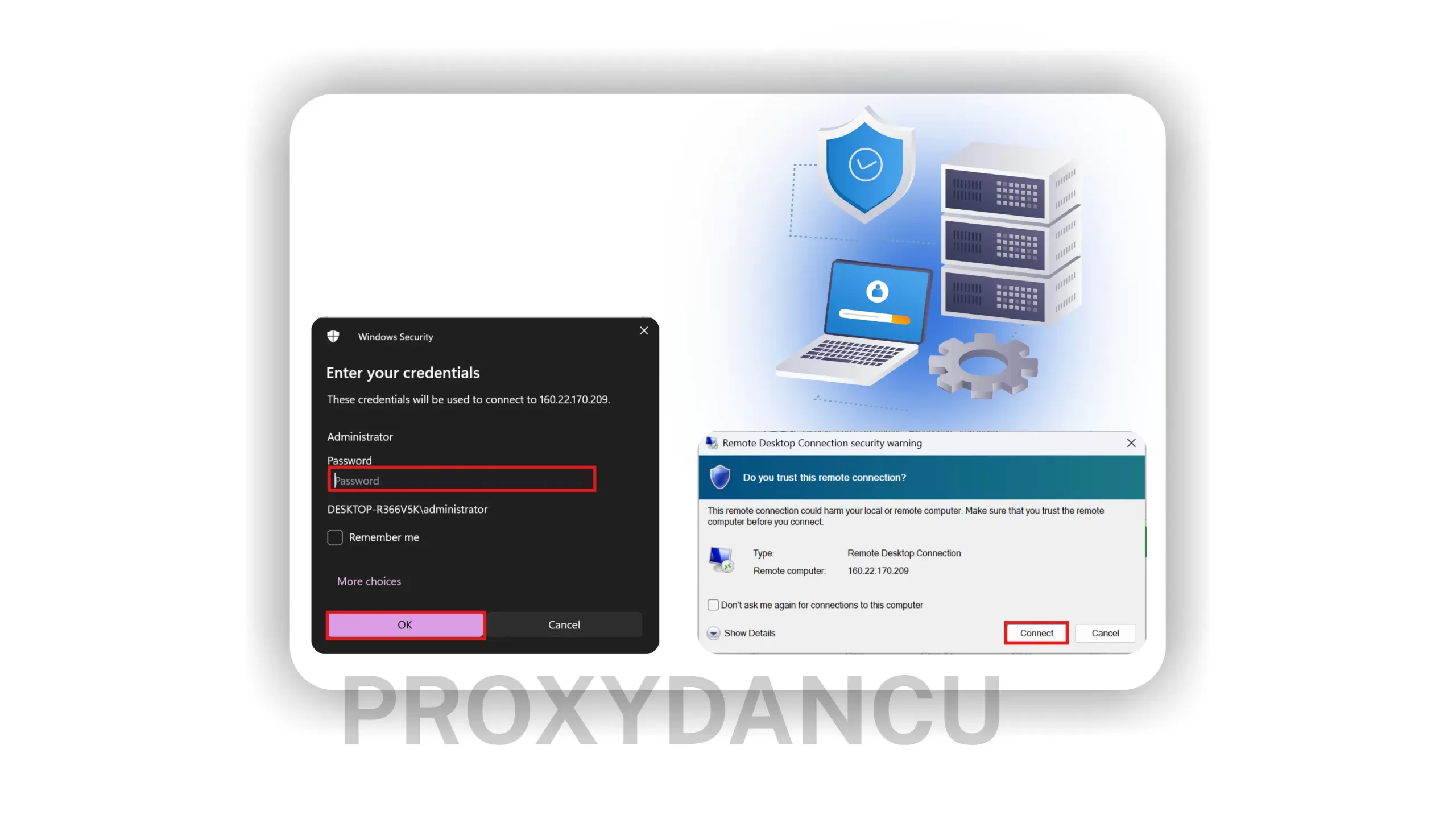Nhập mật khẩu VPS tài khoản đăng nhập